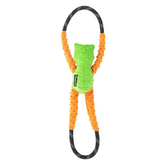 Zippy Paws RopeTugz frog rope dog toy squeaky tug toy for fun and durable dog play